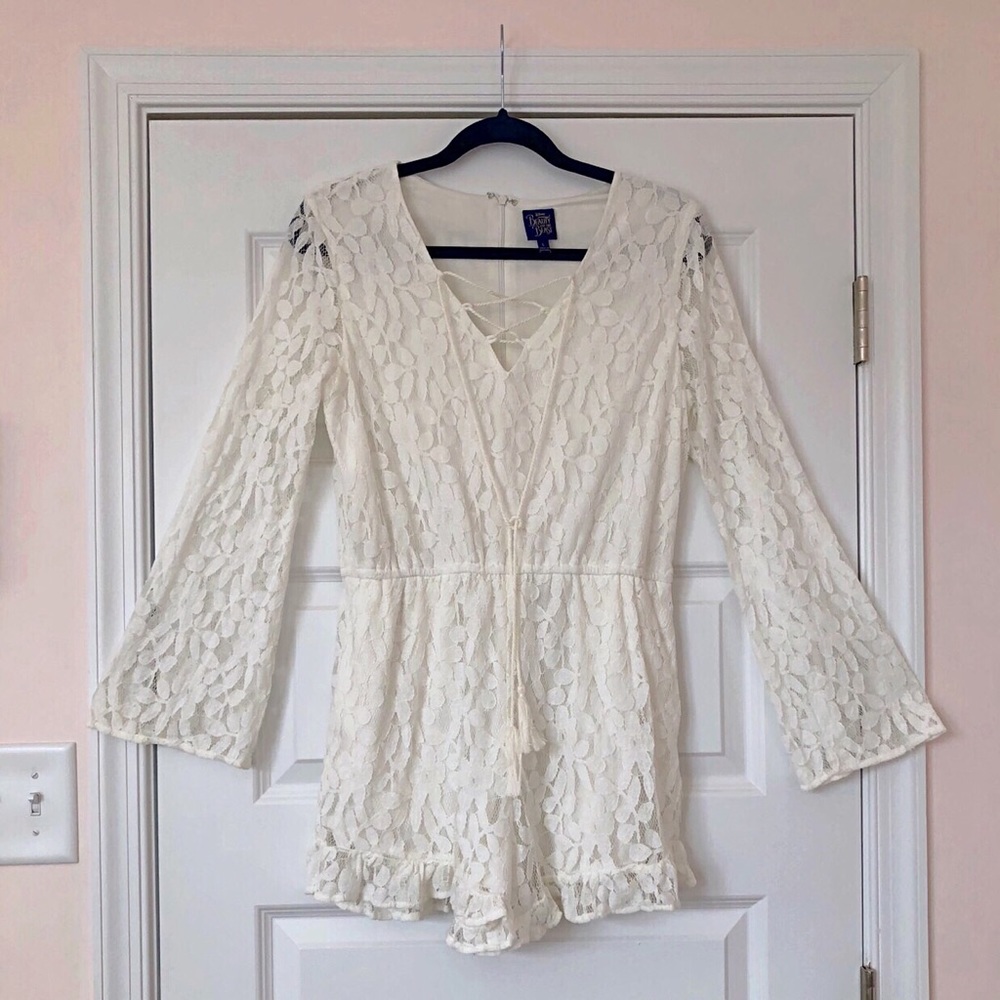 Disney Beauty & the Beast Bell Sleeve Lace Romper